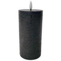 Kerze mit LED Mandy in Schwarz - Schwarz (7,5/15cm) - Premium Living