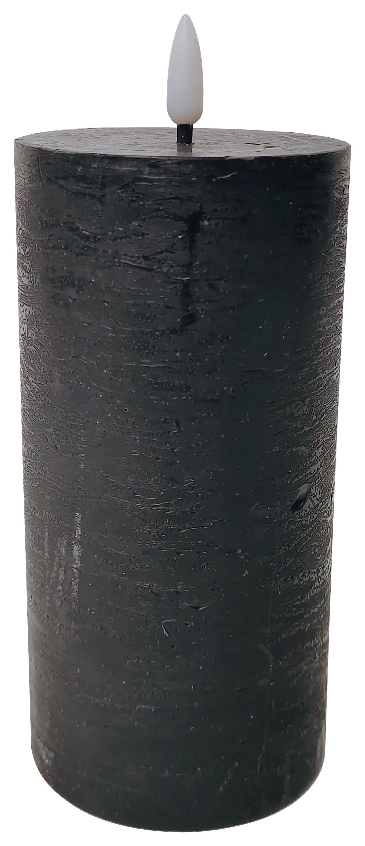 Kerze mit LED Mandy in Schwarz - Schwarz (7,5/15cm) - Premium Living
