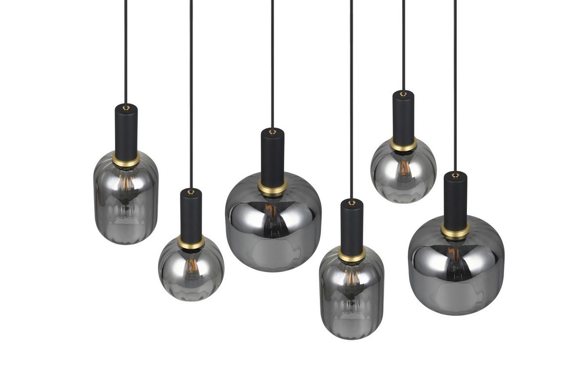 LAMPA WISZĄCA 319800632 DIVA - czarny/kolor chromowy, Basics, metal/szkło (92/35/150cm) - Trio Leuchten