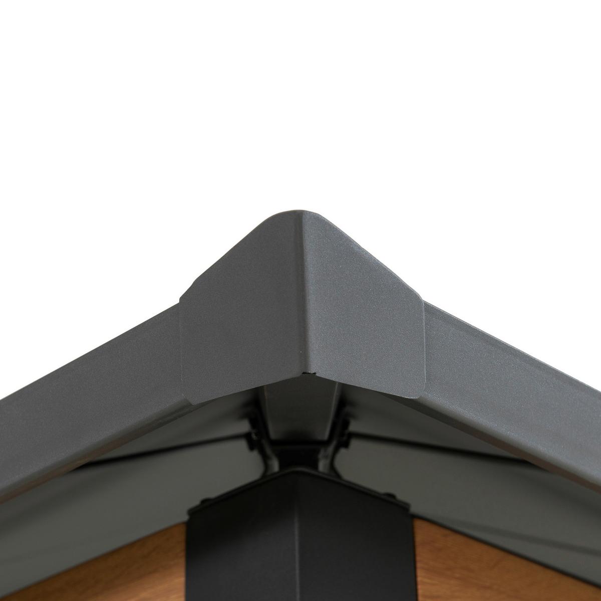 Pavillon Gazebo Pasu Anthrazit - Anthrazit, Basics, Metall (300/295/300cm) - Modante