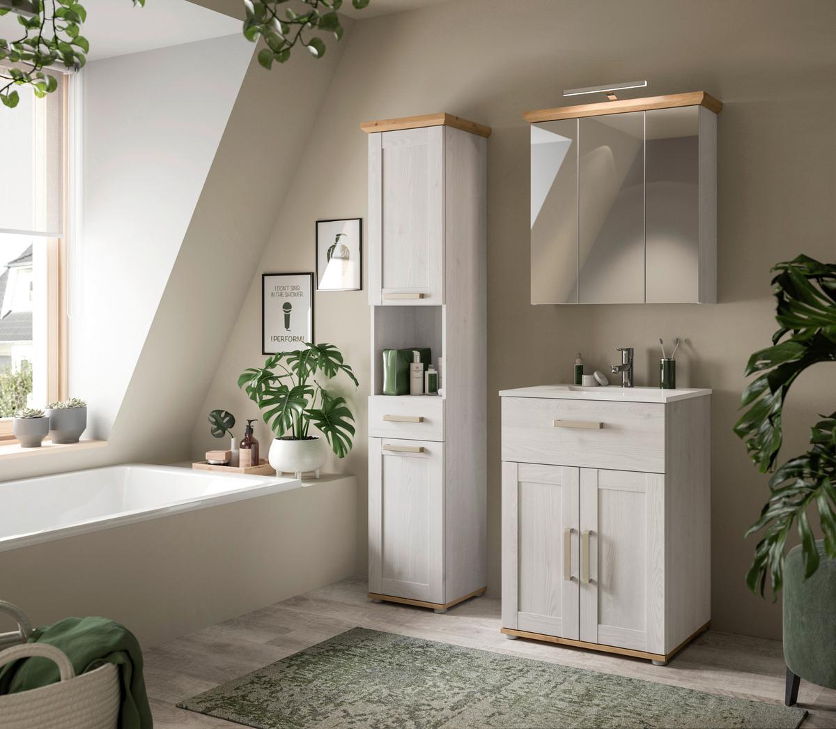 Spiegelschrank Verona Lärchenfarben - Trend, Glas/Holzwerkstoff (69/71/21cm) - MID.YOU