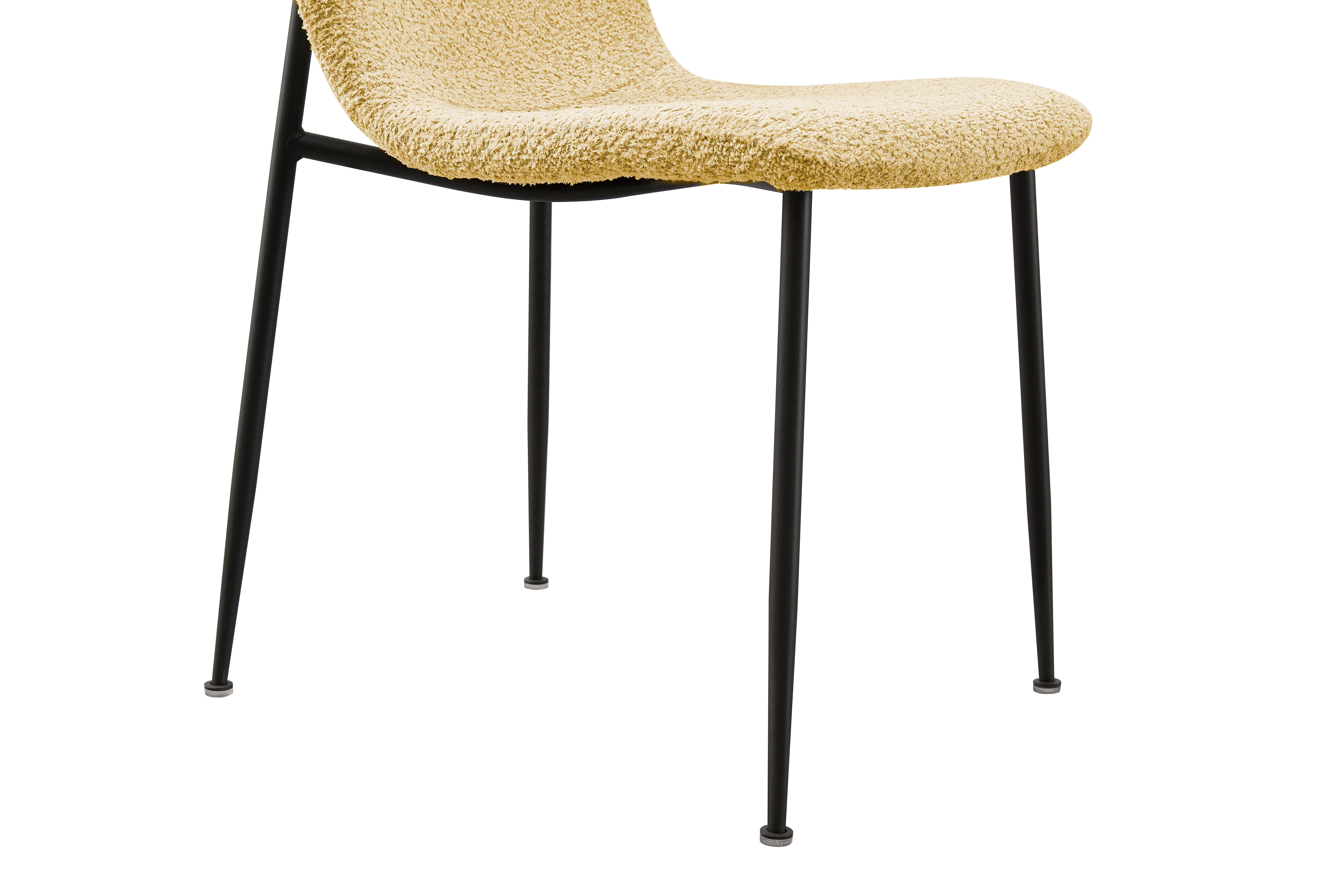 STOL MILA - svart/gul, Modern, metall/trä (43/82/57cm) - Mömax