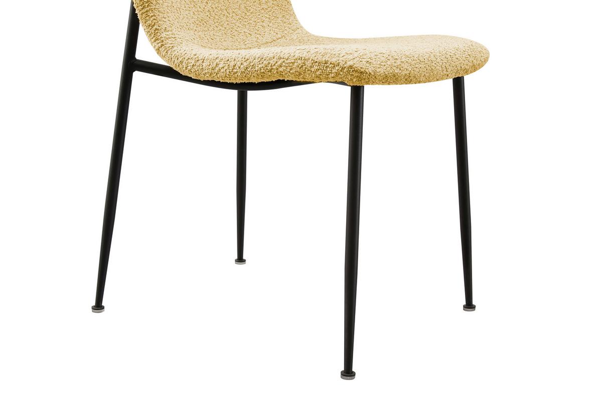 Stuhl Mila Gelb - Gelb/Schwarz, MODERN, Holz/Textil (43/82/57cm) - Mömax