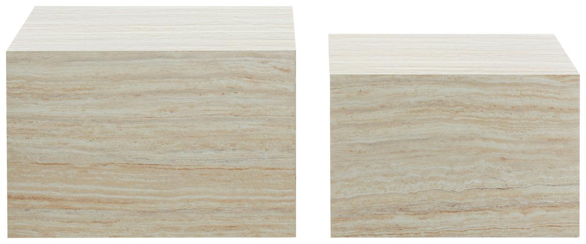 Măsuță de cafea AVRIL - culoare natur, Design, material pe bază de lemn (60/52/40/35cm) - Modern Living