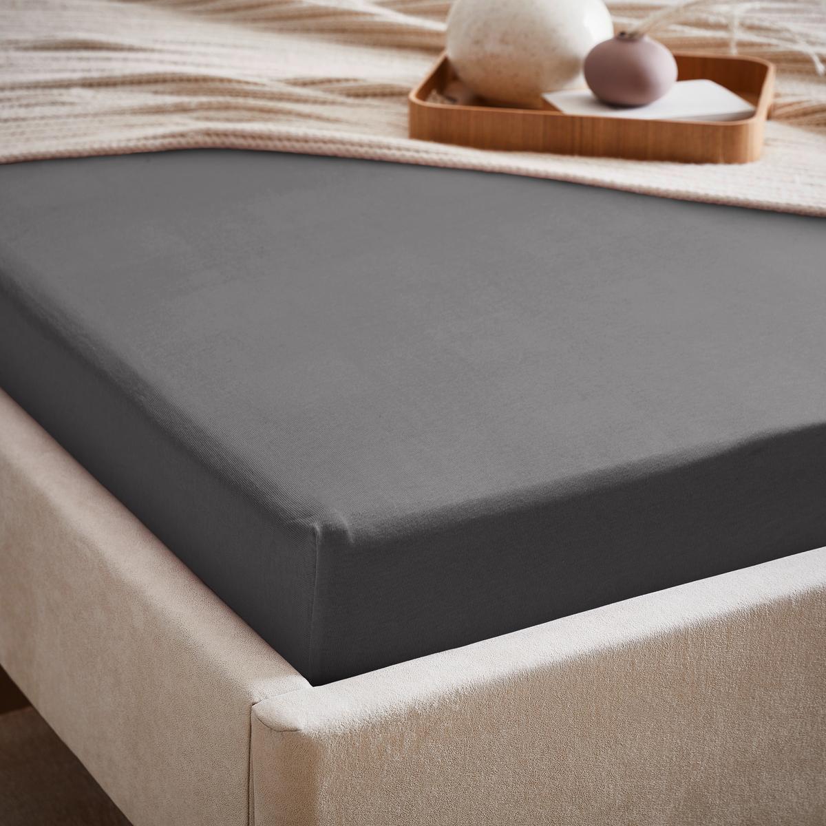 PRZEŚCIERADŁO Z GUMKĄ SISSI BASIC 2013 -TOP- - antracytowy, Basics, tkanina (180/200cm) - Esposa