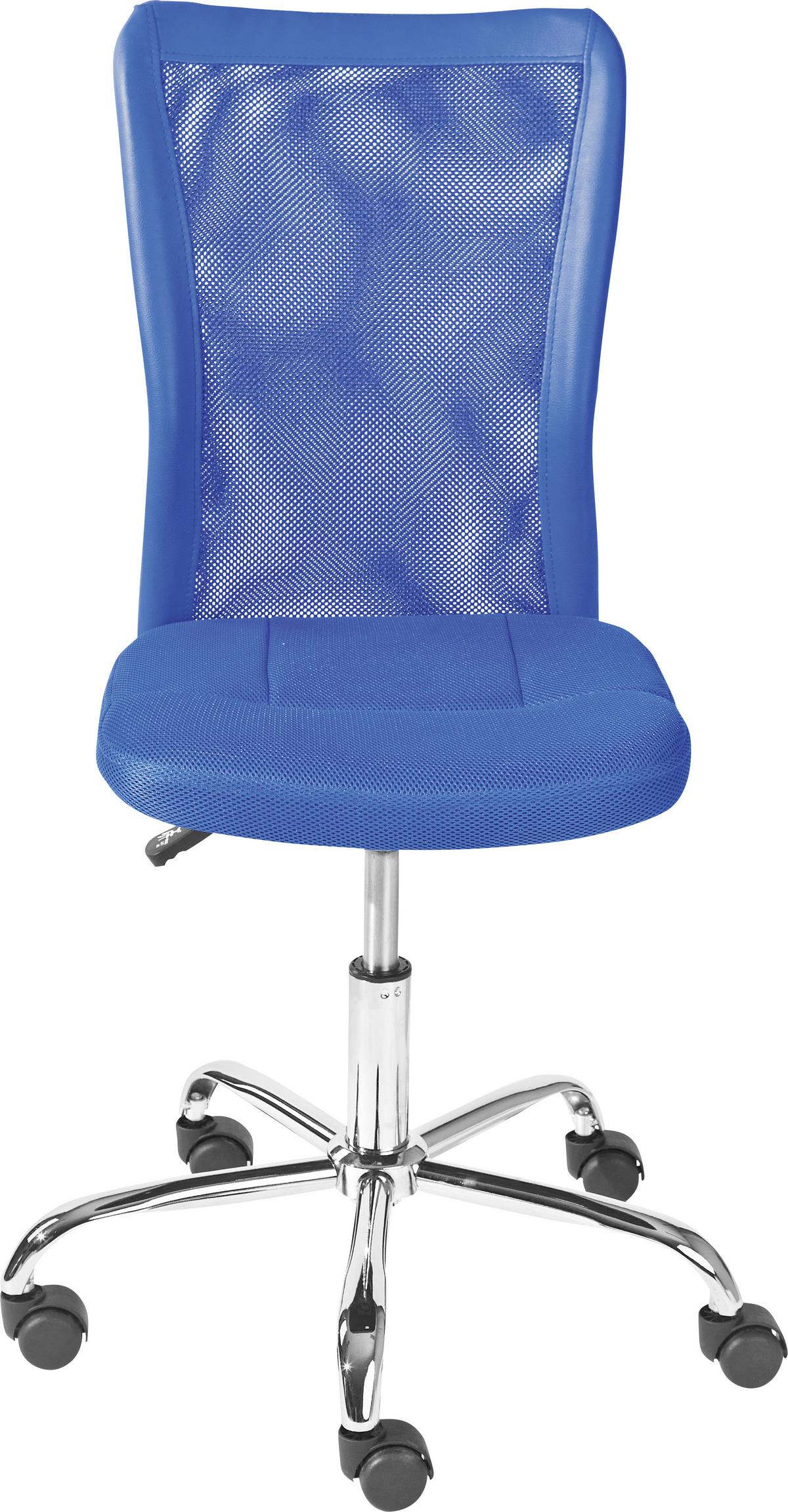 Jugenddrehstuhl Blau - Blau/Chromfarben, MODERN, Kunststoff/Textil (43/88-98/56cm) - MID.YOU