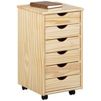 Rollcontainer Nils ca. 35x66x39 cm Kieferfarben - Kieferfarben, Basics, Holz/Kunststoff (35/65/40cm) - MID.YOU