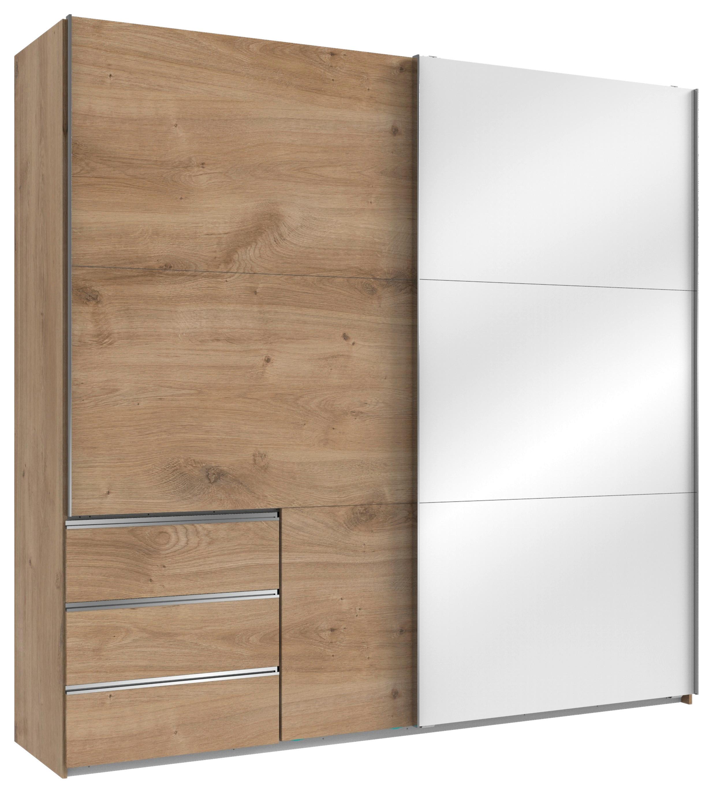 Ormar S Kliznim Vratima Level 36c - bijela/boje hrasta, Moderno, drvni materijal (250/236/65cm) - Modern Living