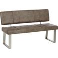 Sitzbank Edelstahloptik - Chromfarben, MODERN, Kunststoff (140/85/58cm) - Mömax modern living