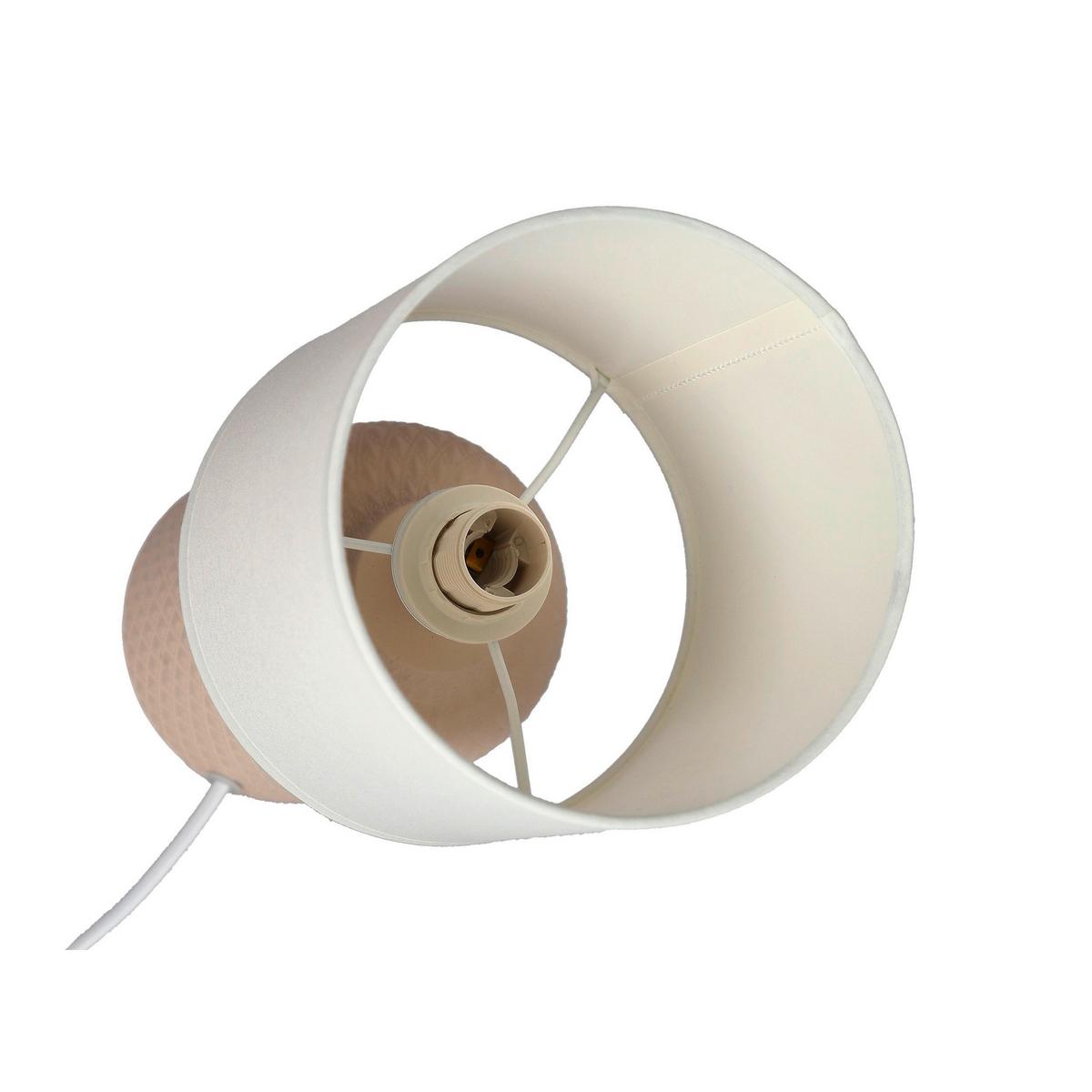 Stolna Svjetiljka 41-79879 - bijela/bež, Konvencionalno, tekstil/plastika (15/15/32cm)