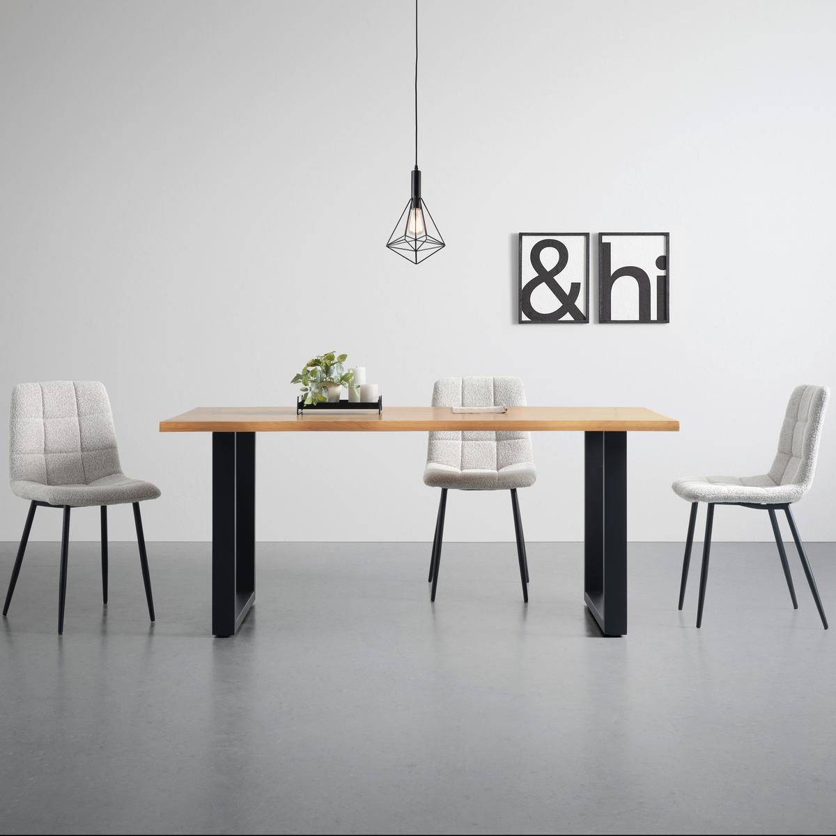 Jedilna Miza Boston - črna/hrast artisan, Moderno, kovina/les (180/90/76cm) - Modern Living
