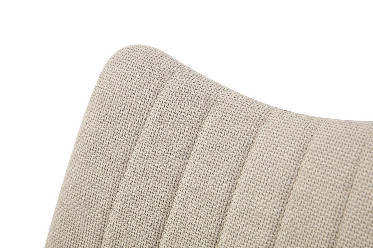 Set Stolov Lotta, Krem Barva, 2 Kos - črna/krem barve, Moderno, kovina/tekstil (53/86/59cm) - MID.YOU