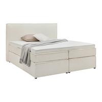 ŁÓŻKO BOXSPRING LION - beżowy/czarny, Konventionell, materiał drewnopochodny/tkanina (160/200cm) - Premium Living