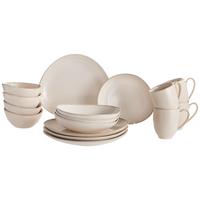SERWIS OBIADOWO-ŚNIADANIOWY ORGANIC - kolor piaskowy, Trend, ceramika - Novel