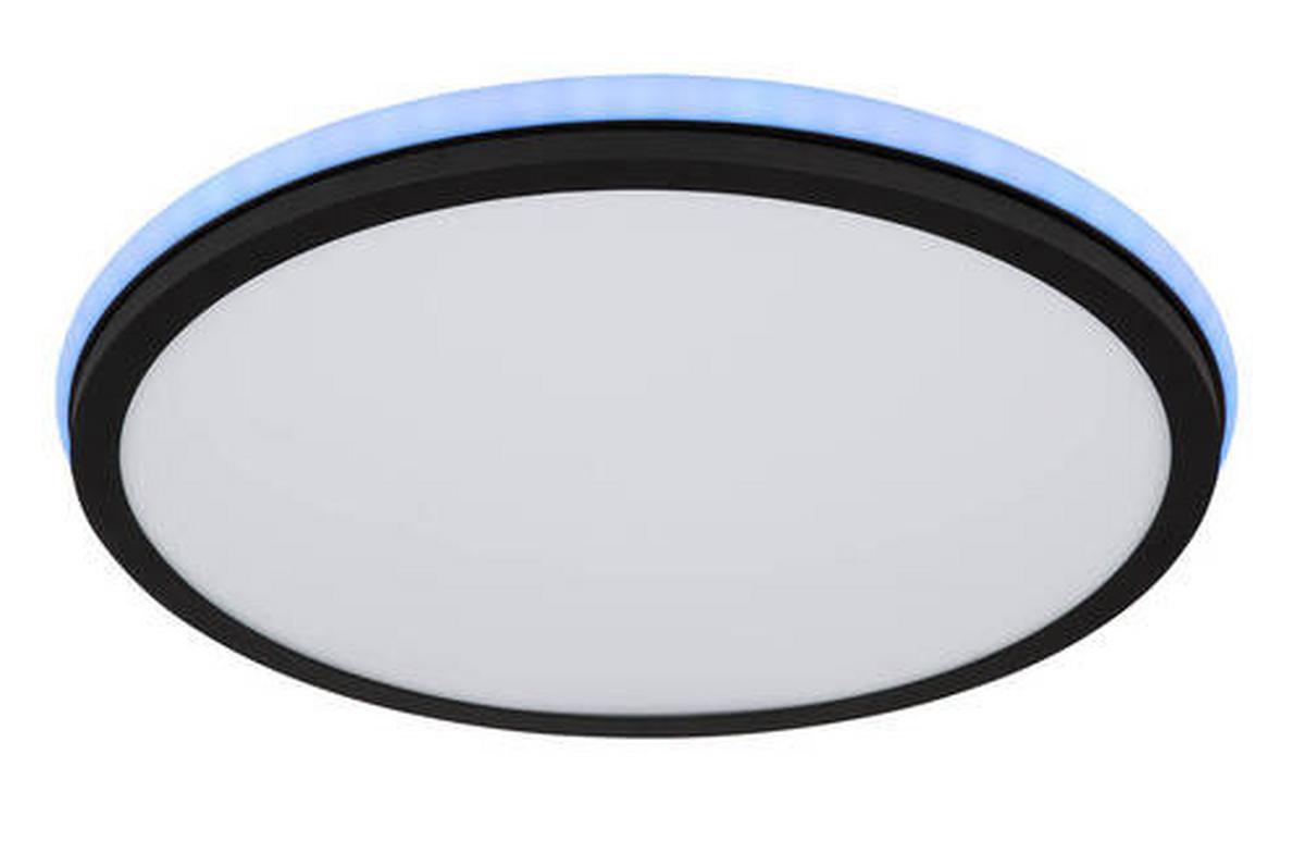 Stropna Led-svetilka Jaxxi, S Sijalko - črna/opal, Design, kovina/umetna masa (45/7cm) - Globo