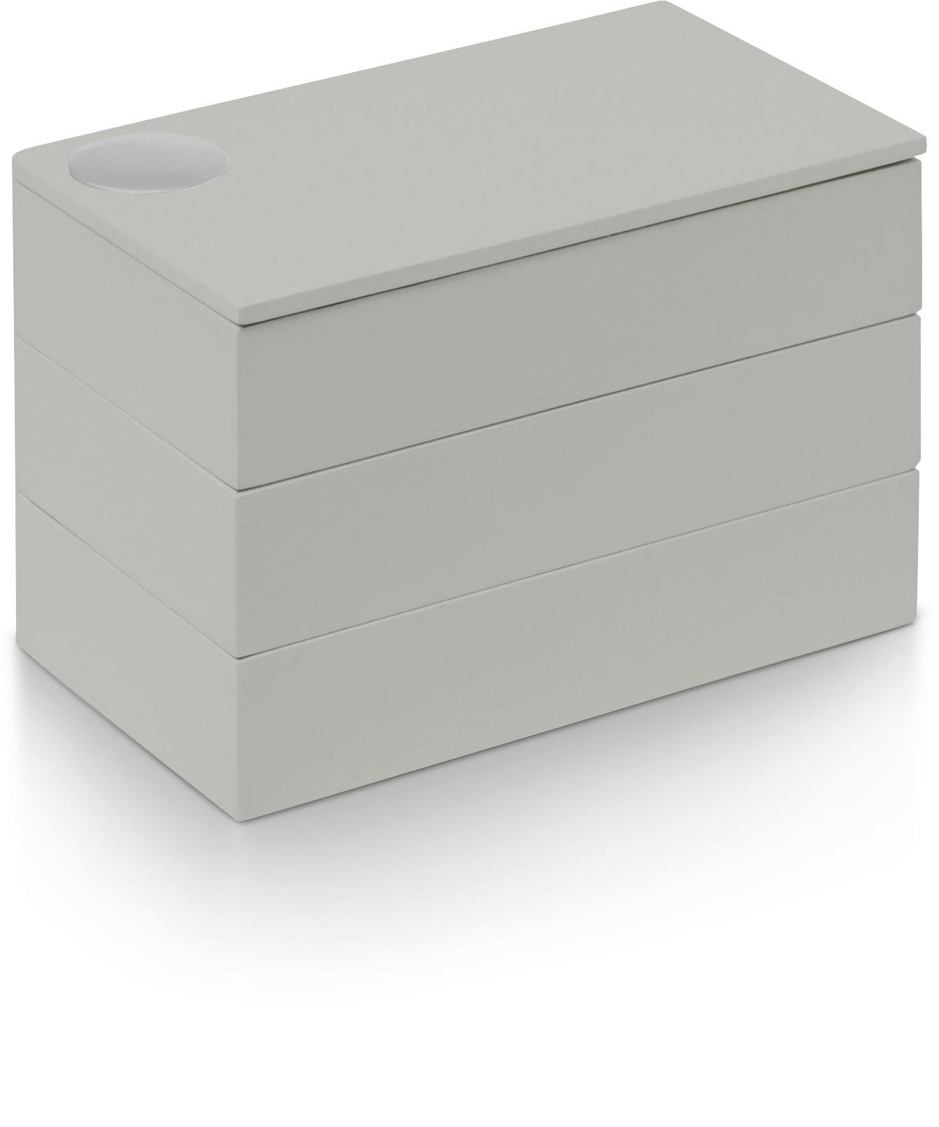 Schmuckbox Joris in Grau - Grau, Modern, Holzwerkstoff (19,1/11,8/12,7cm) - Modern Living