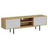 LOWBOARD APOLLO TV-SCHRANK - Weiss/Eichefarben, Design, Holzwerkstoff (160/50,5/35cm) - Livetastic
