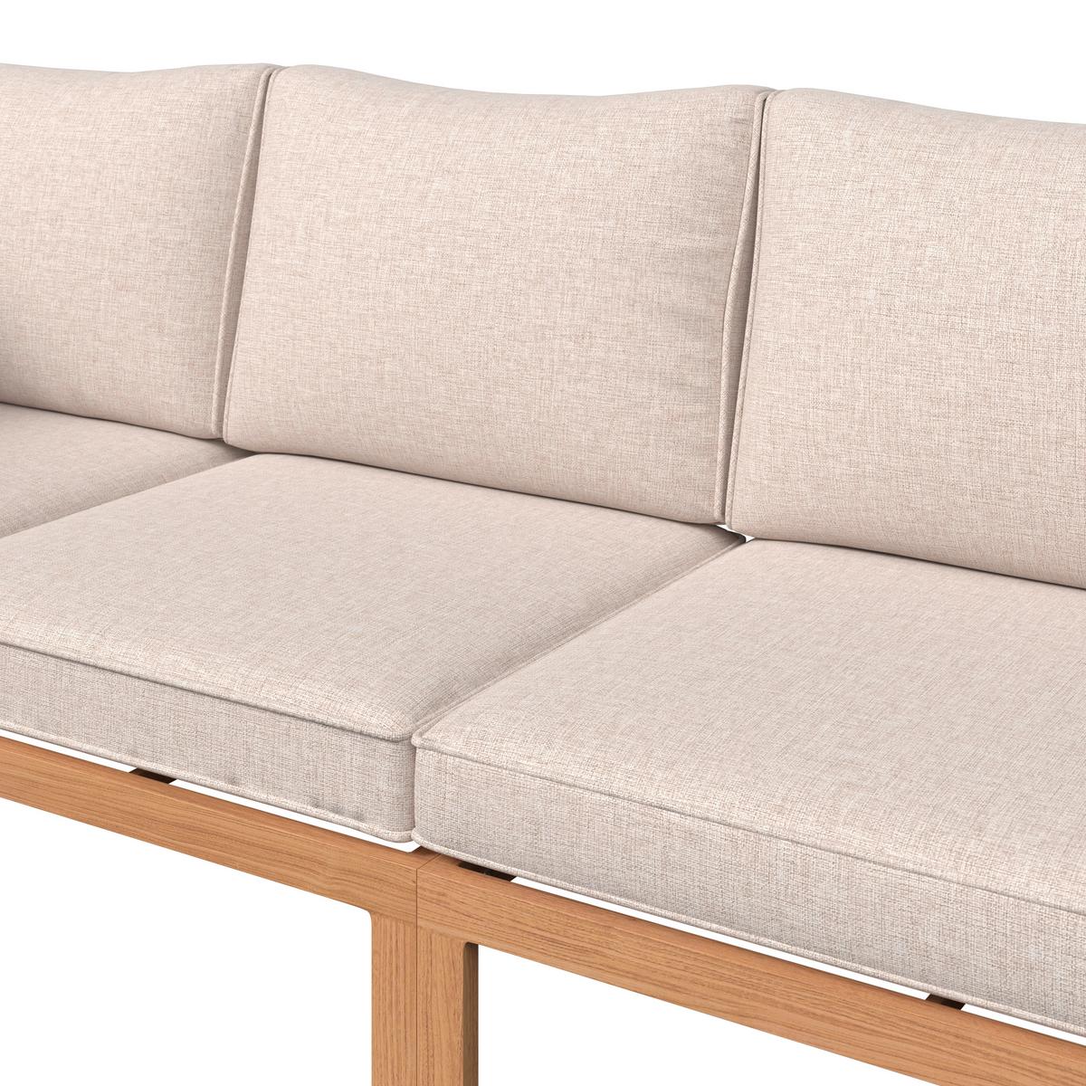 LOUNGEGARNITUR PORTO - Beige/Schwarz, Modern, Glas/Kunststoff