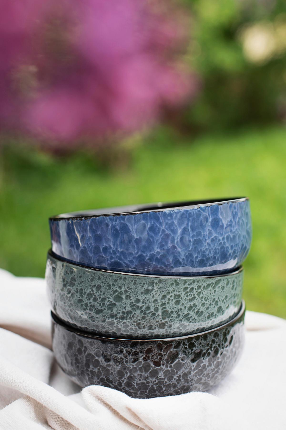 KOMBISERVICE FILIPPA - Blau, Trend, Keramik - Mäser