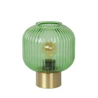 LAMPA STOŁOWA 45586/20/33 MALOTO - zielony/kolor mosiężny, Design, metal/szkło (20/24.5cm) - Lucide