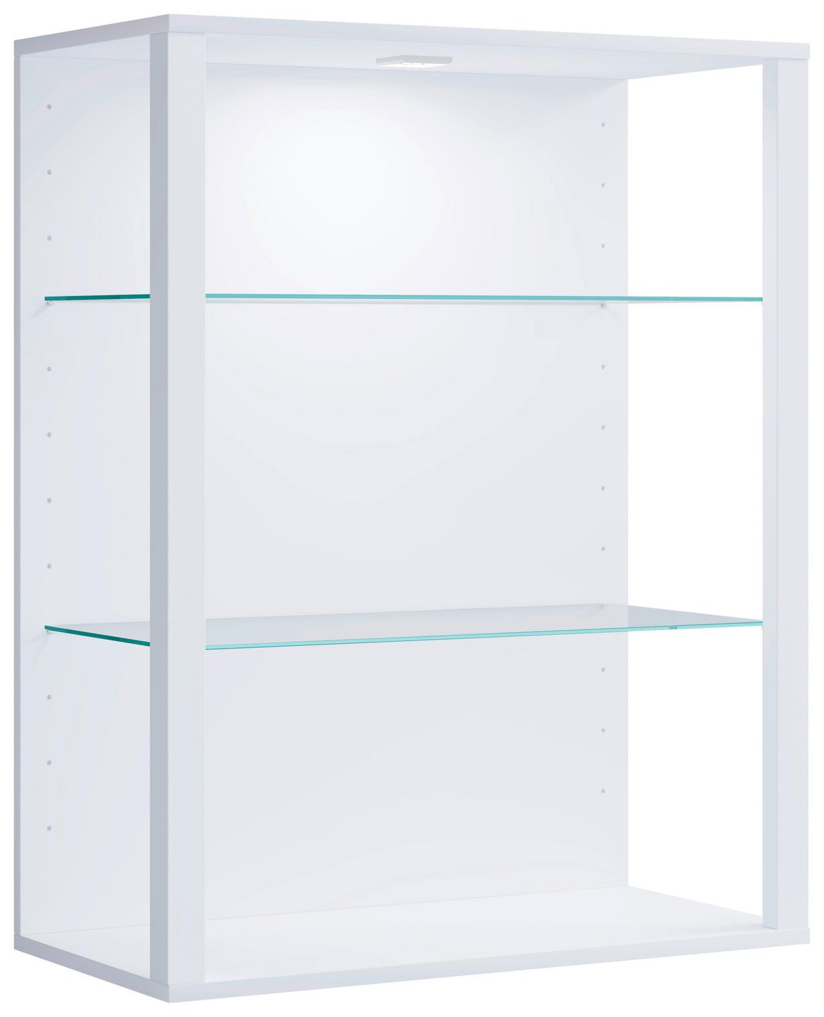 HÄNGEVITRINE GLASOL LW - Weiss, Design, Glas/Holzwerkstoff (70/90/35cm) - MID.YOU
