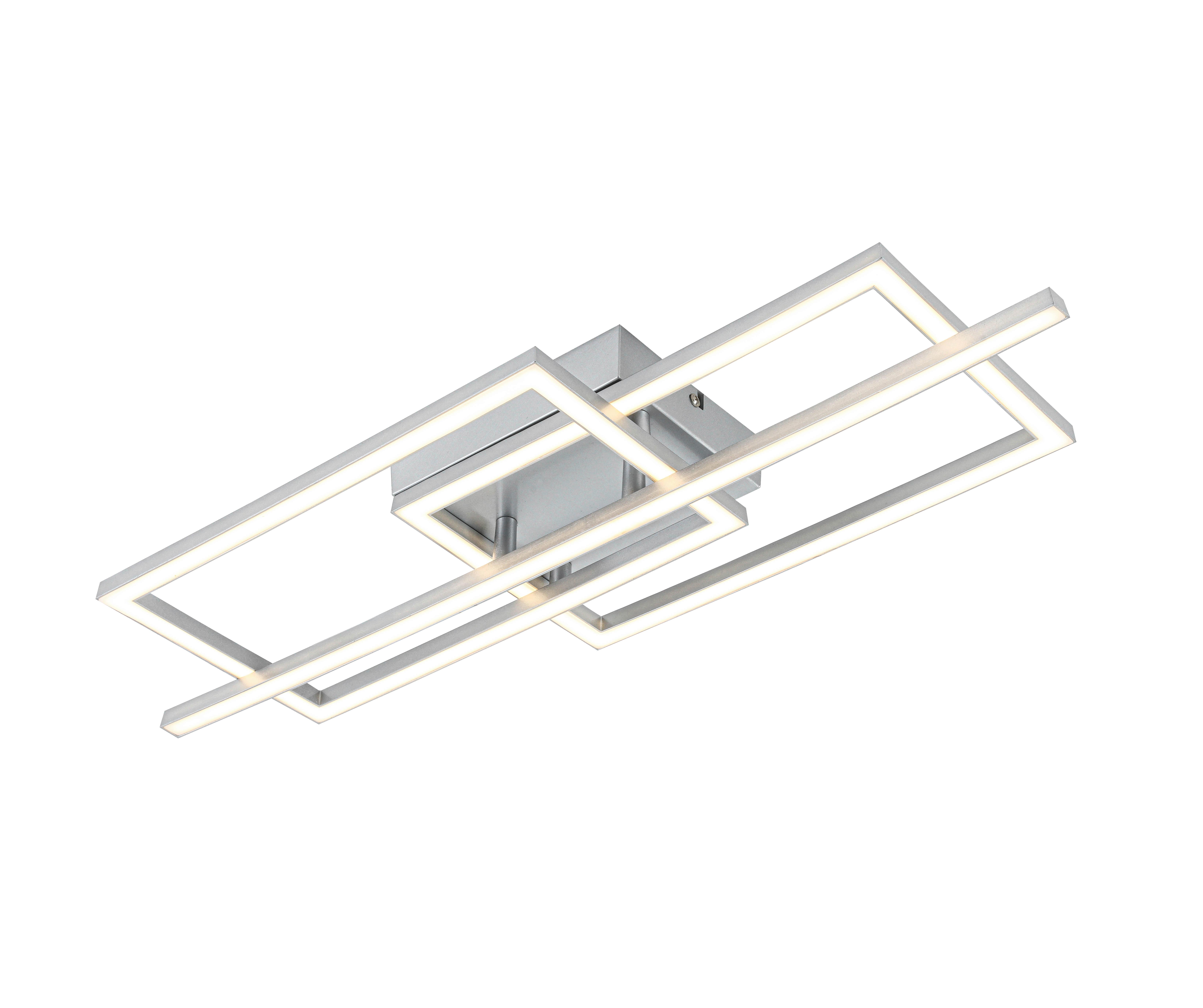 LED-Deckenleuchte Bioli Silberfarben max. 24 Watt - Chromfarben/Silberfarben, MODERN, Kunststoff/Metall (63/24,5/7,7cm) - Mömax