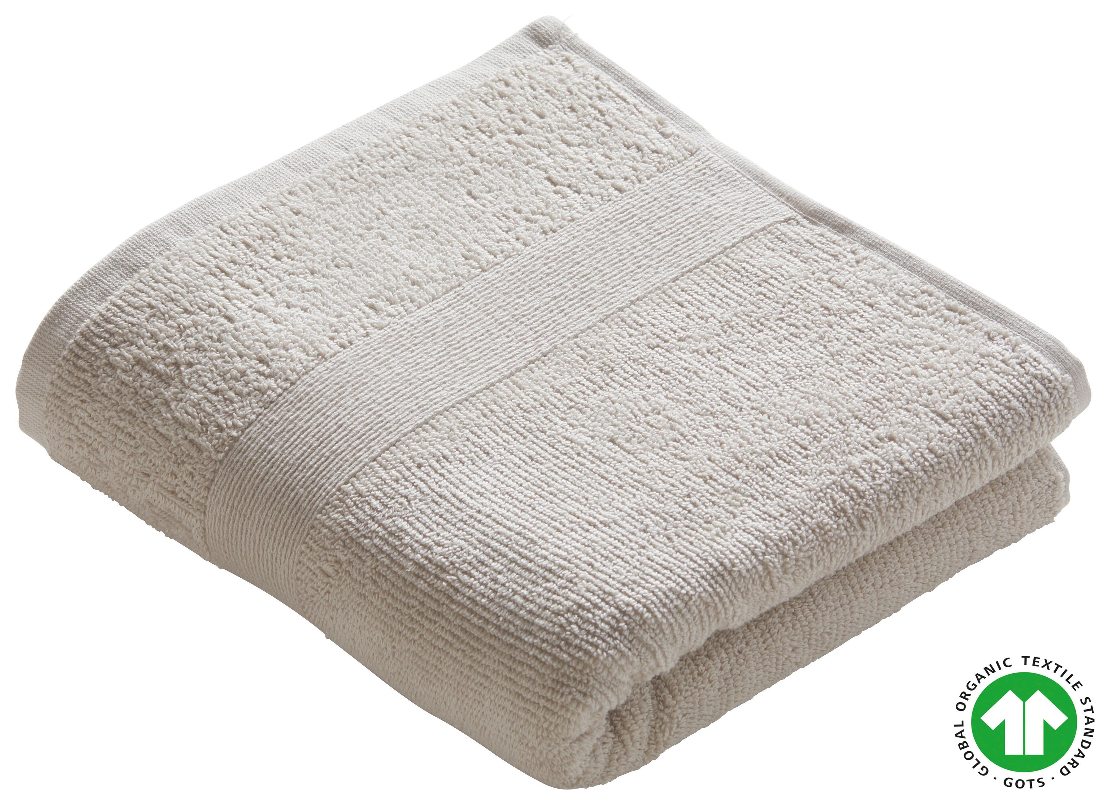 Handtuch Bio Hanna in Grau ca. 50x100cm - Taupe, Natur, Textil (50/100cm) - ecoTree