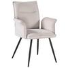STOL MED ARMSTÖD NOVA - beige/svart, Modern, metall/textil (63/88/63cm) - Mömax
