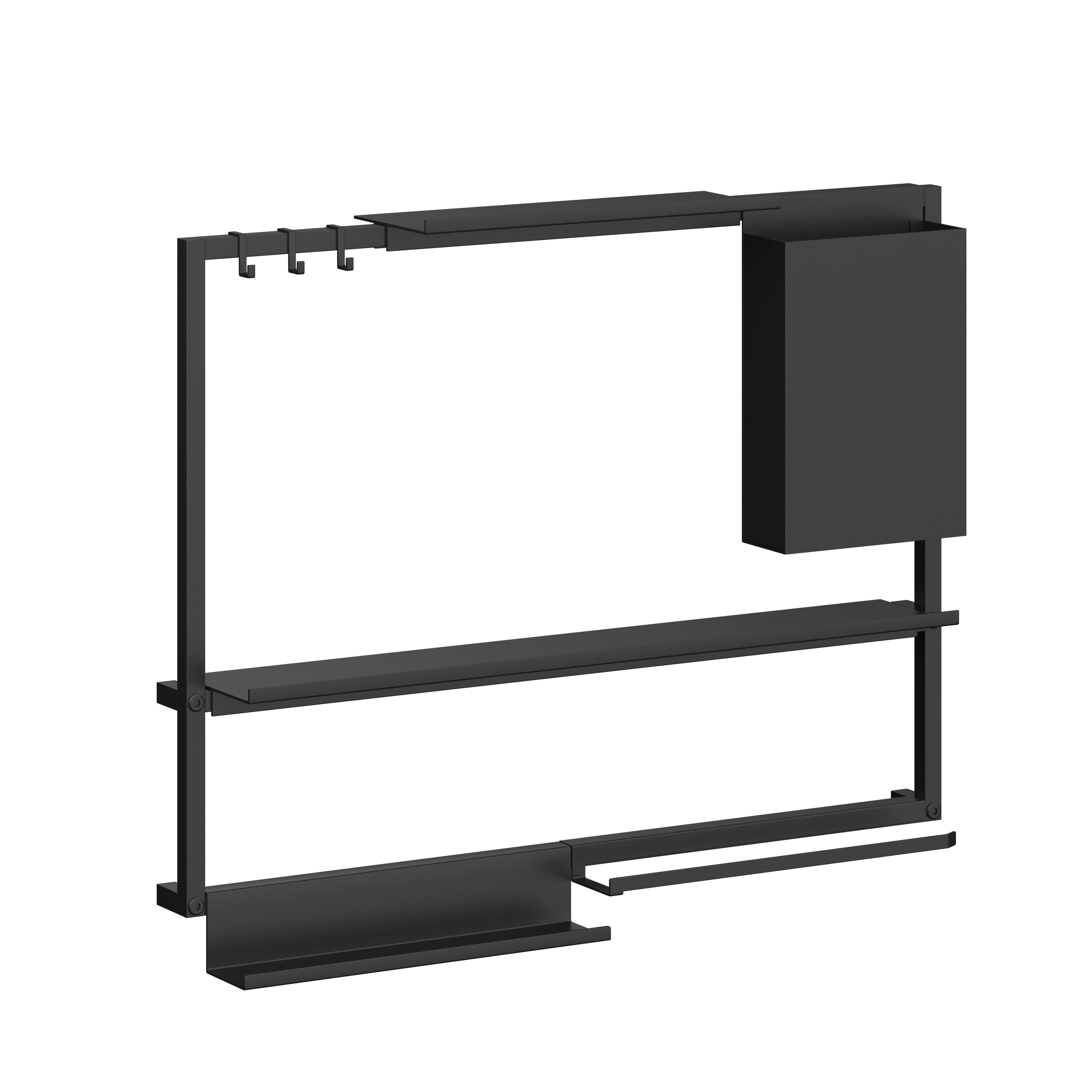 Haken-Set Systemstyle Schwarz - Schwarz, MODERN, Metall (0,5/2,7/3cm) - System Style