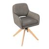 CHAISE ACCOUDOIRS ADRIEN - couleur naturelle/marron, MODERN, métal/textile (60/88/65cm) - Bessagi Home