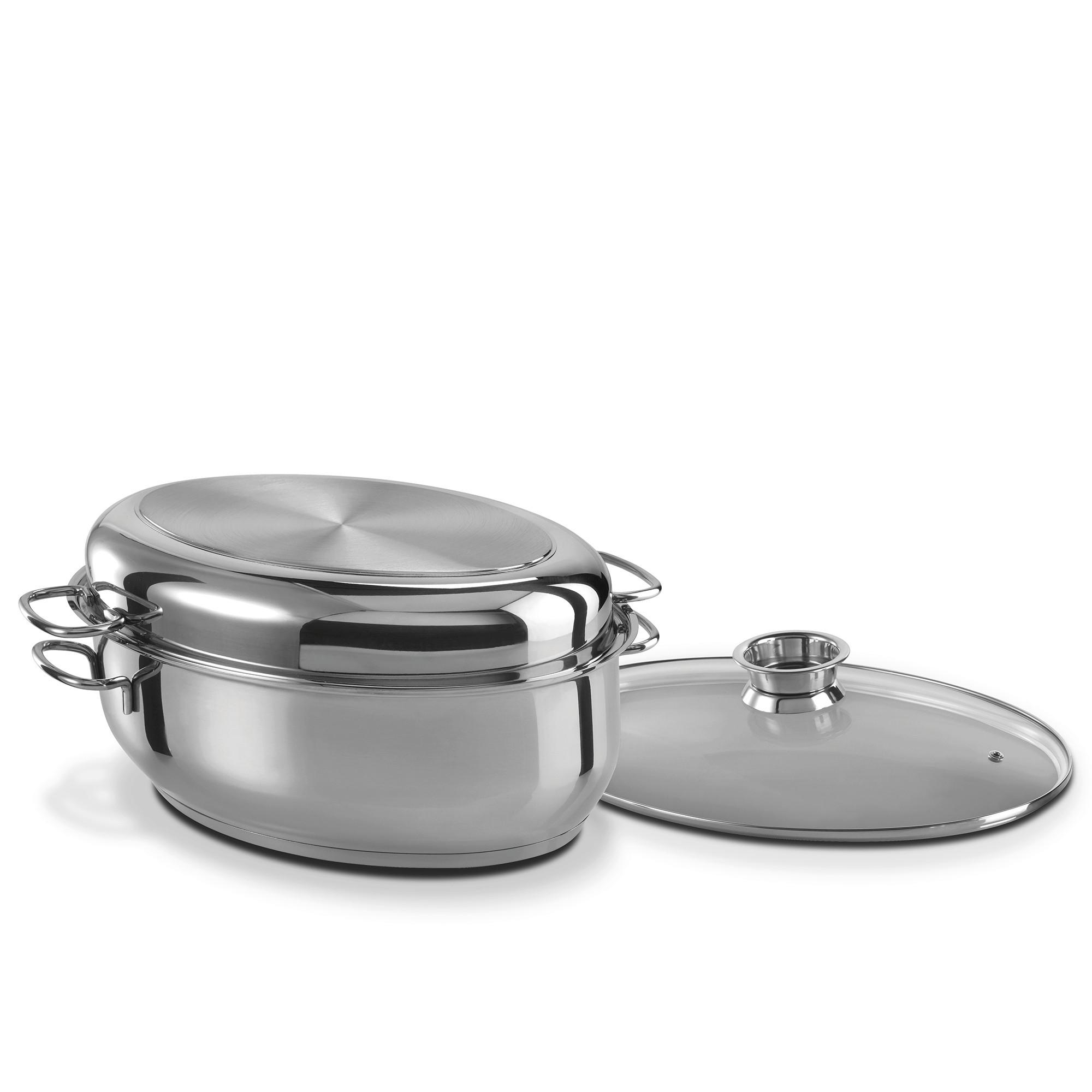 Pekač Oval - barve nerjavečega jekla, Basics, kovina (38/25/19,5cm) - GSW