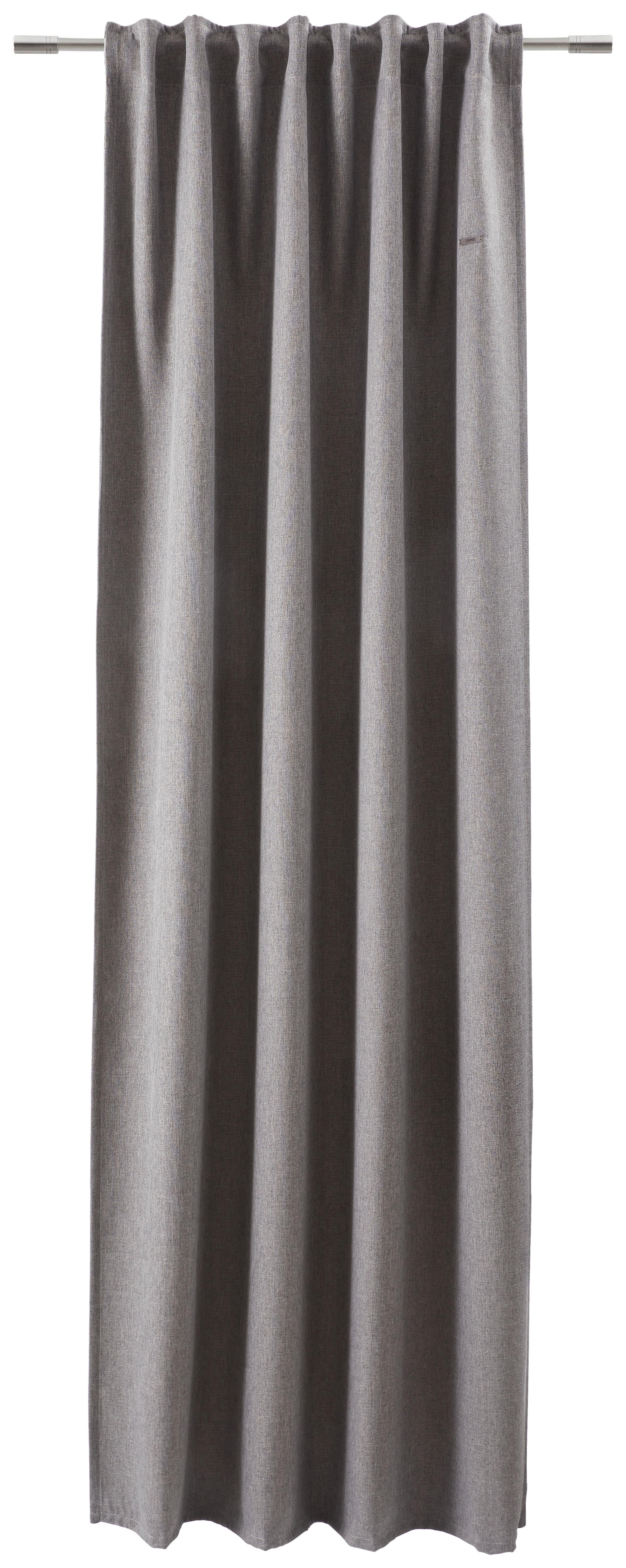 ZASŁONA GOTOWA E-HARP DIMOUT - ciemnoszary, Basics, tkanina (130/250cm) - Esprit