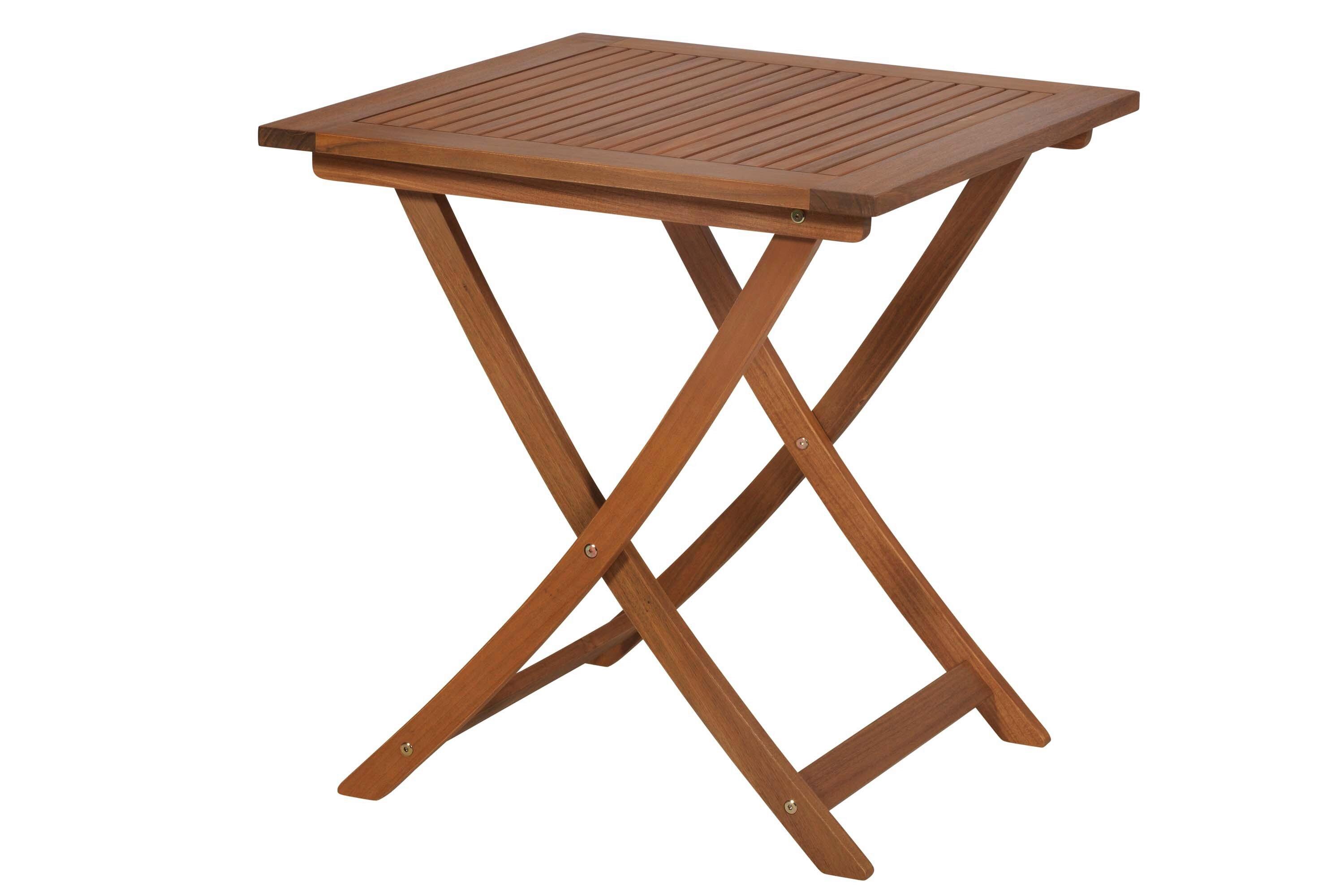 Gartenklapptisch Holz - Akaziefarben, KONVENTIONELL, Holz (70/70/74cm) - Gardenson