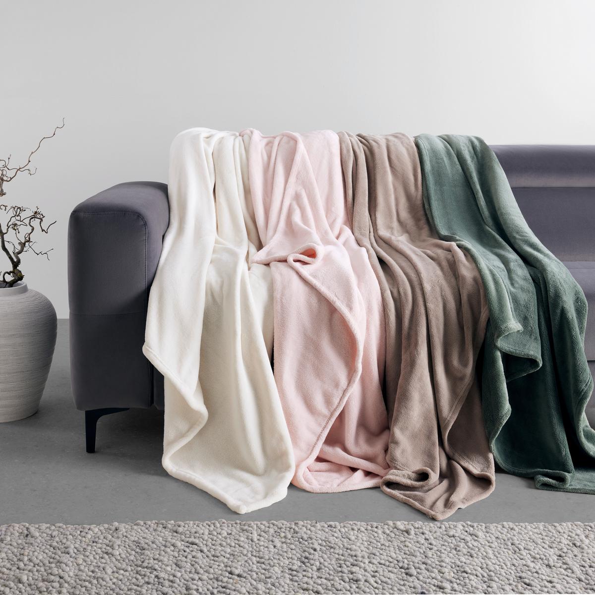 Puha Takaró Kuschelix - jadezöld, textil (140/200cm) - Modern Living