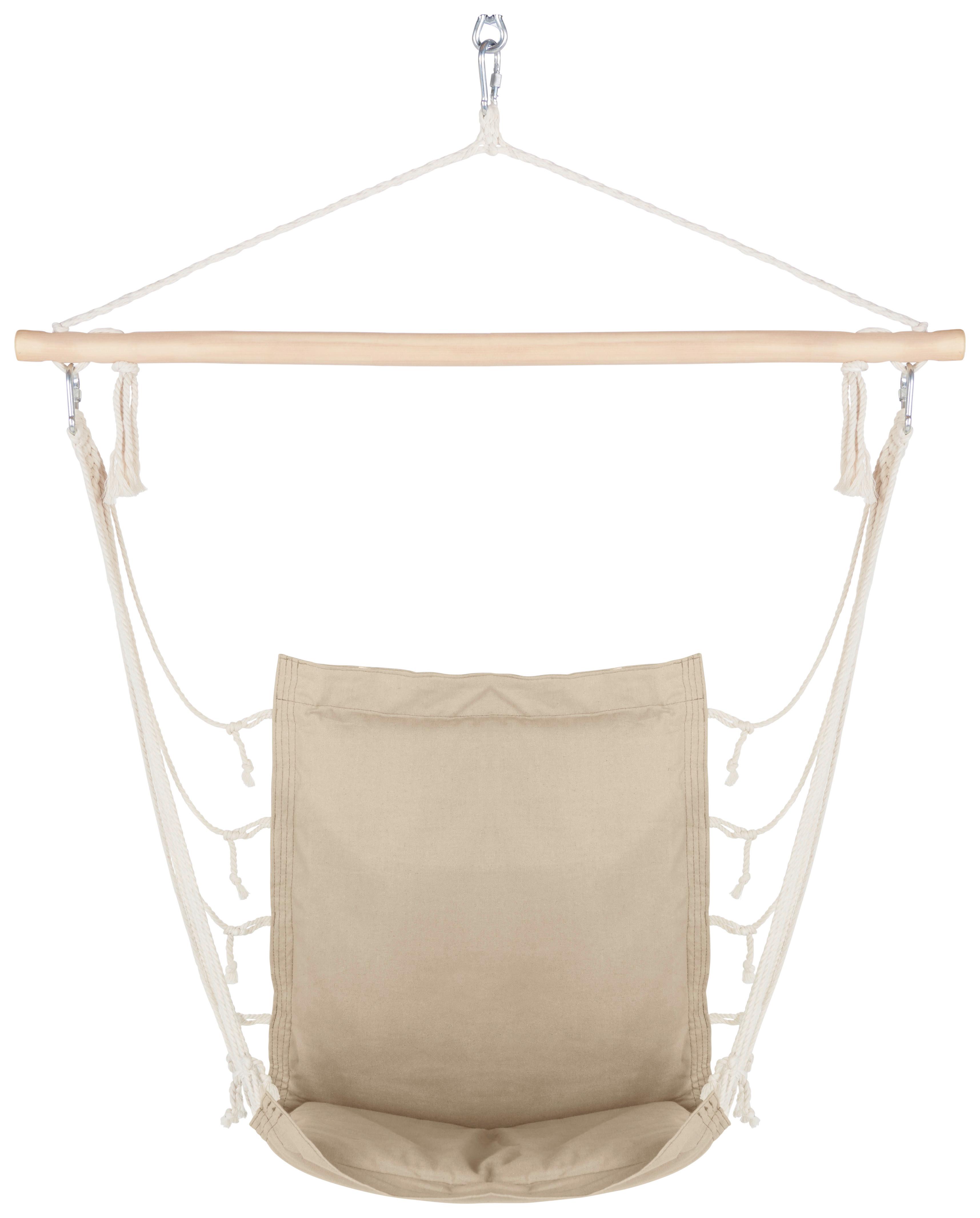 Viseč Sedež Relax - bež/naravne barve, tekstil/les (100/47cm) - Modern Living