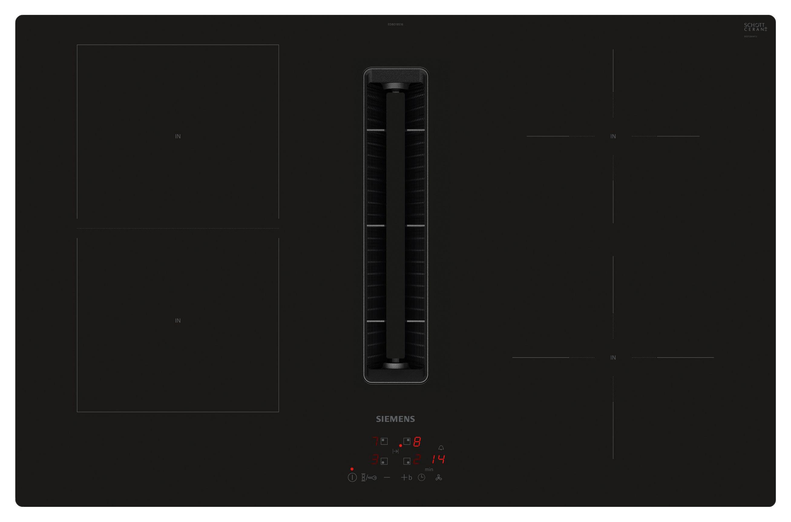 Kochfeld-Dunstabzug-Kombi ED801BS16E - Schwarz, KONVENTIONELL (79,2/22,7/51,2cm) - Siemens