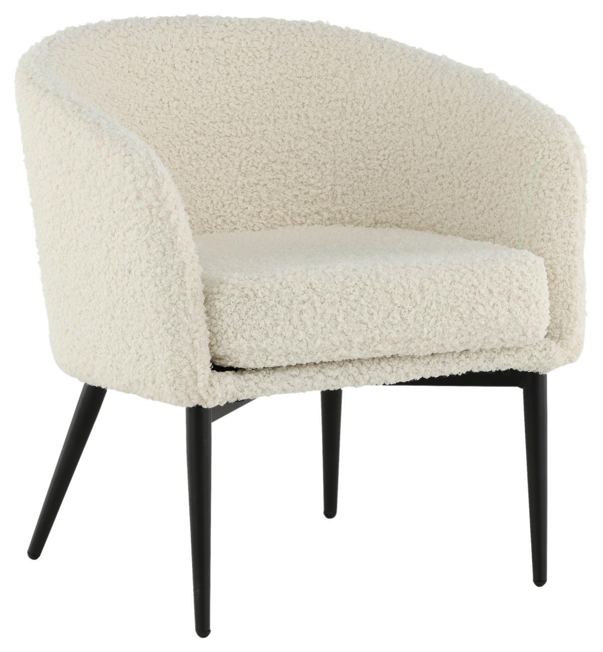 SESSEL FLUFFY - Schwarz, Design, Kunststoff/Textil (66/70,5/64cm) - Livetastic