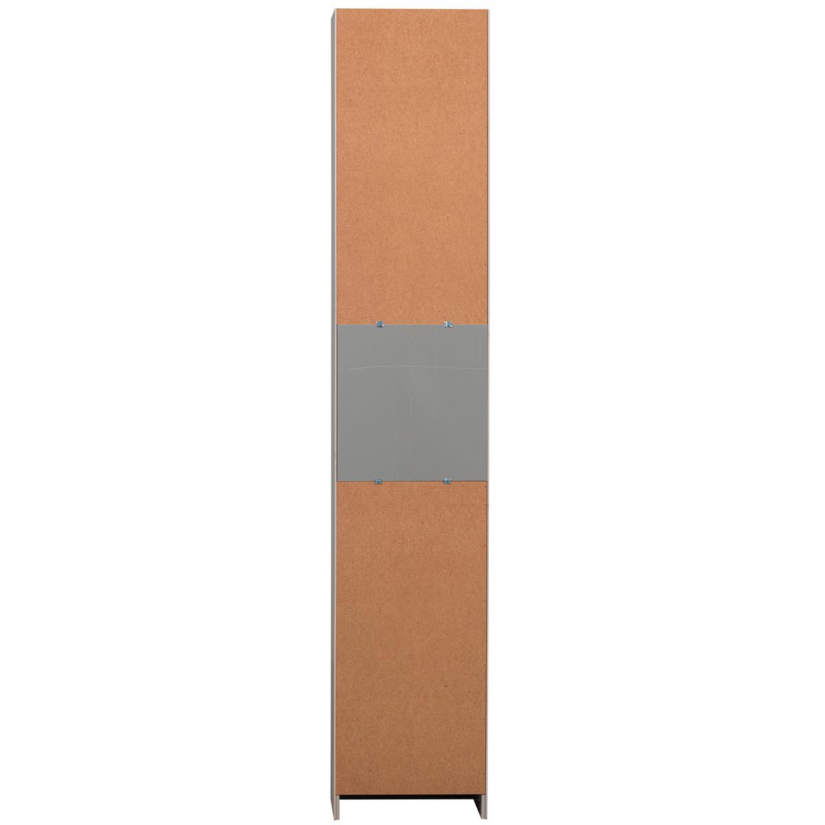 Garderobenschrank Basu Hellgrau B: 40 cm - Hellgrau, Design, Holz (40/210/42cm) - Livetastic