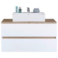 Bază cu lavoar Marbella - alb, Modern, ceramică/material pe bază de lemn (100/64,5/47cm)