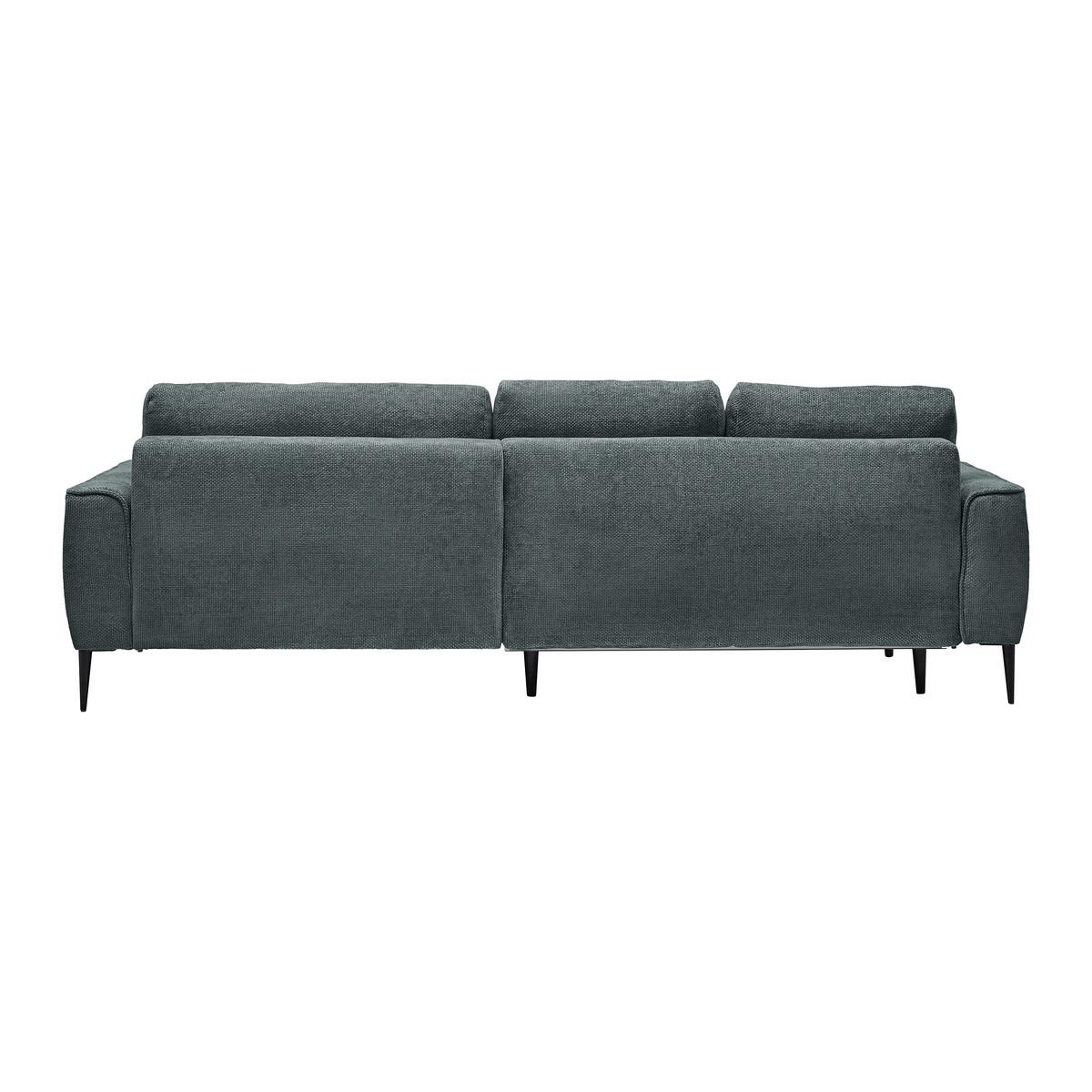 Ecksofa Custom Dunkelgrün - Dunkelgrün/Schwarz, MODERN, Textil/Metall (255/85/164cm) - Mömax