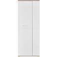 Garderobenschrank in Weiß/Silbereiche - Chromfarben/Weiß, MODERN, Holzwerkstoff/Metall (75/199/39cm) - PREMIUM LIVING