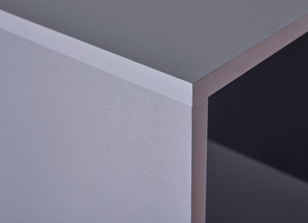 Regal Pepeto 2T ca. 77x77x30cm Anthrazit/Eiche - Anthrazit/Schwarz, Design, Holzwerkstoff/Metall (77/77/30cm) - Livetastic