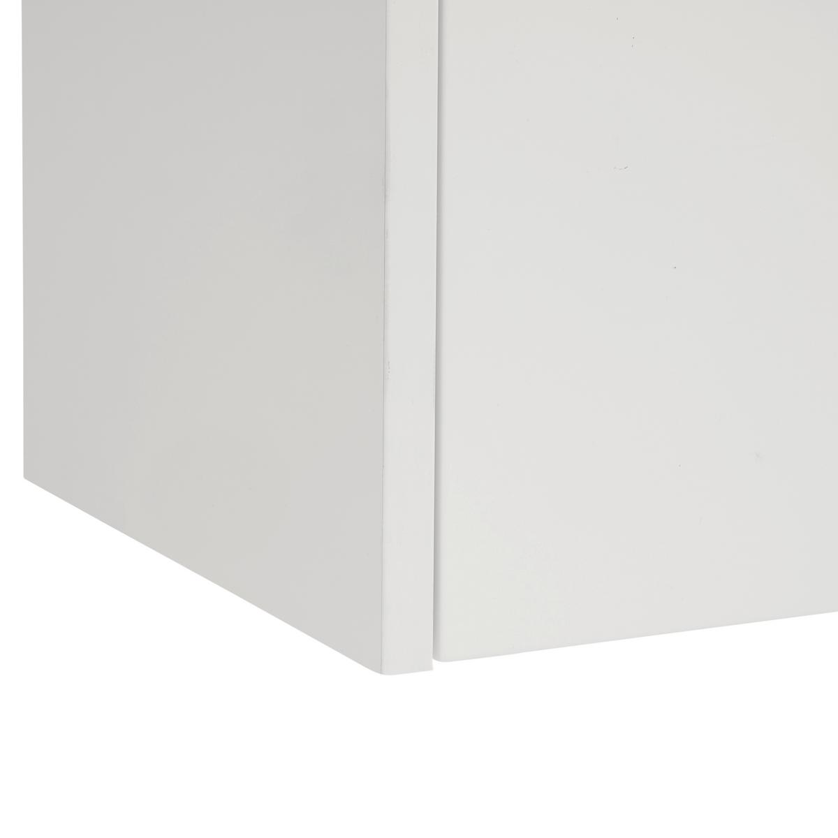 Hochschrank Aida Weiß - Schwarz/Weiß, MODERN, Glas/Holzwerkstoff (35/190/33cm) - Mömax