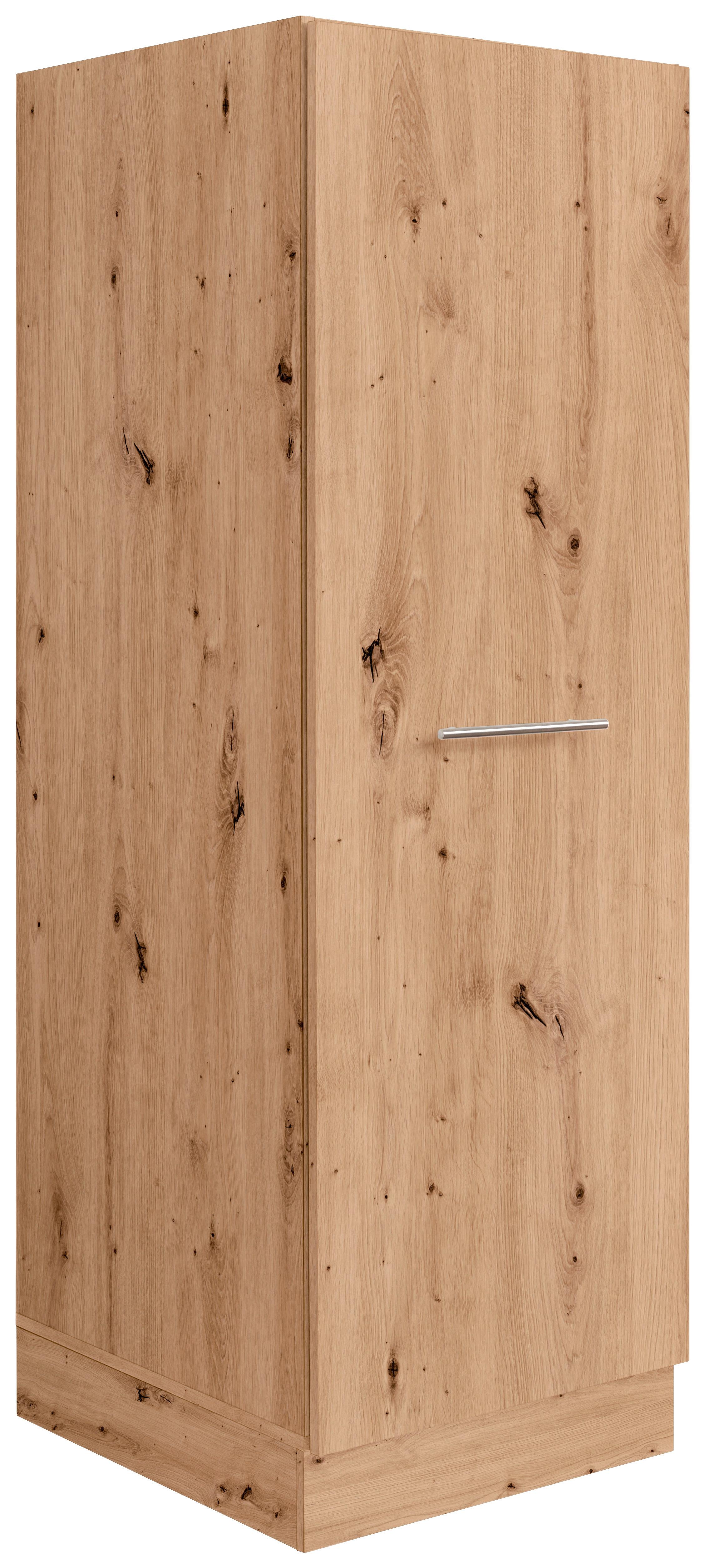 Schrank Aileen in Eiche Artisan - Silberfarben/Eiche Artisan, KONVENTIONELL, Holzwerkstoff/Metall (50/162/67,5cm) - Mömax