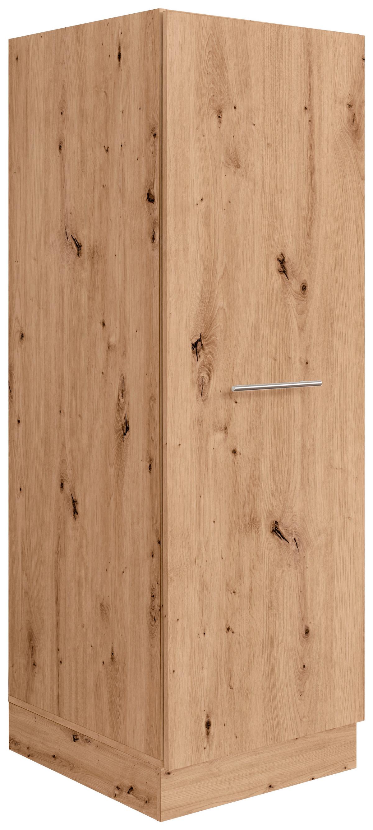 Schrank Aileen in Eiche Artisan - Silberfarben/Eiche Artisan, KONVENTIONELL, Holzwerkstoff/Metall (50/162/67,5cm) - Mömax