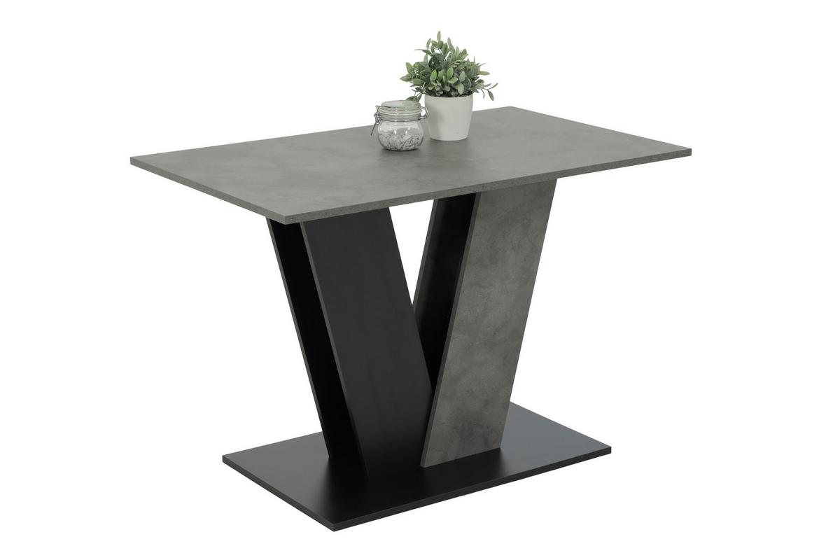 ESSTISCH JUDITH T - Dunkelgrau/Schwarz, MODERN, Holzwerkstoff (110/76/68cm) - P & B