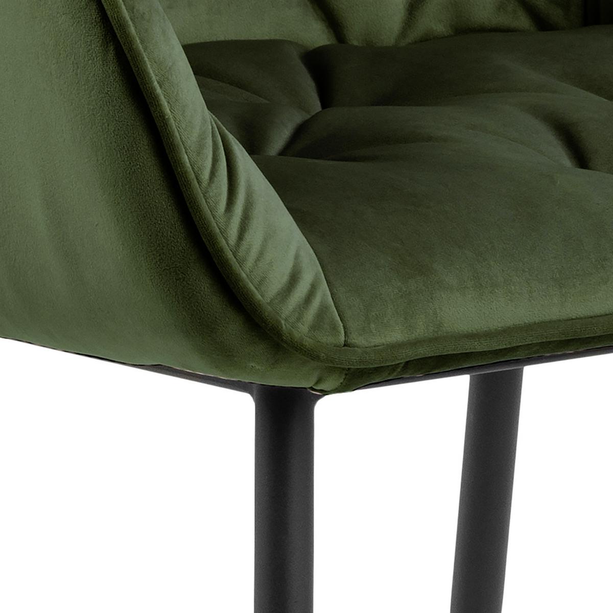 KRZESŁO Z PODŁOKIETNIKAMI BROOKE -TREND- - zielony/czarny, Trend, metal/tkanina (58/83/55cm) - Livetastic