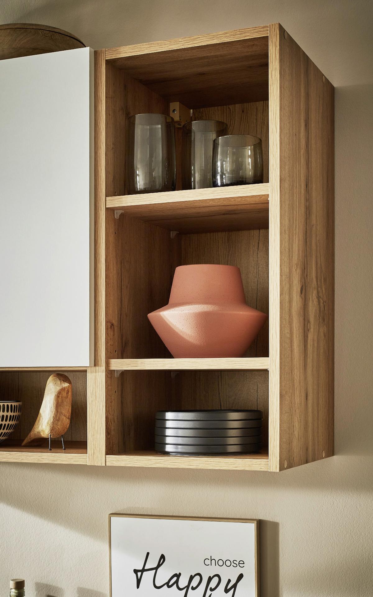 Kuhinjski Blok Z Aparati Economy, Bela, Barva Hrasta - barve hrasta/bela, Moderno, leseni material (220cm) - Respekta