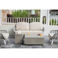 Loungetisch Colorado Faserbeton Grau - Hellgrau, KONVENTIONELL, Stein (68/66/35,6null) - Gardenson