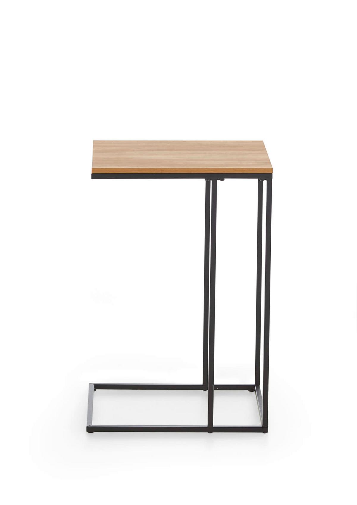 COUCHTISCH KLEINMÖBEL - noir, Design, métal/matériau de bois (30/58/40cm) - MID.YOU